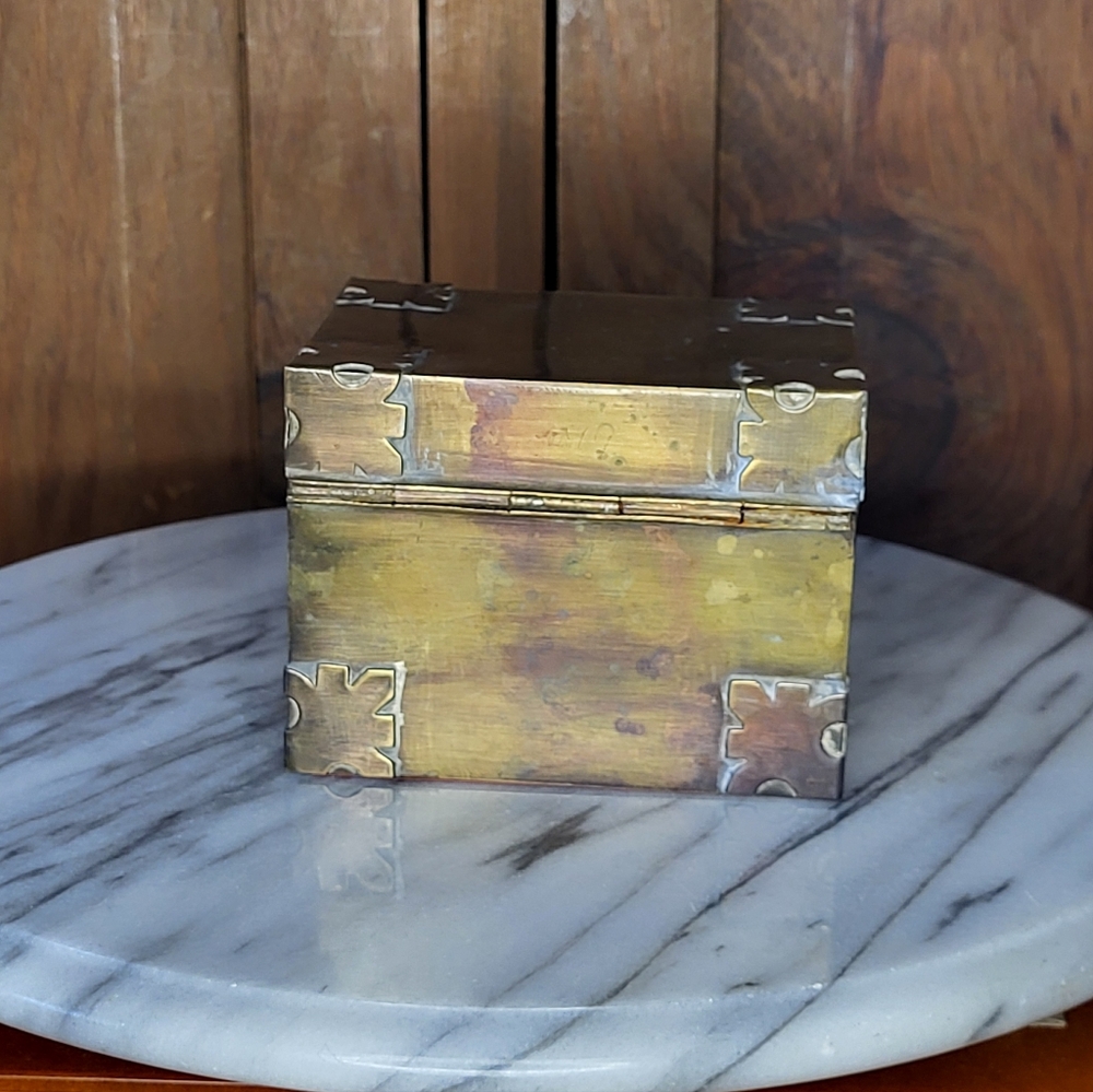Vintage Brass Trinket Box - Picture 10 of 14